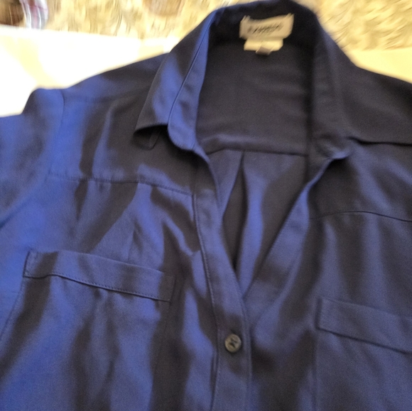 Express Navy Slim Fit Shirt - Picture 1 of 2